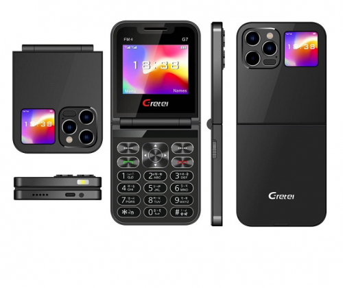 Gretel G7 Flip Folding Phone Dual Display Caseing